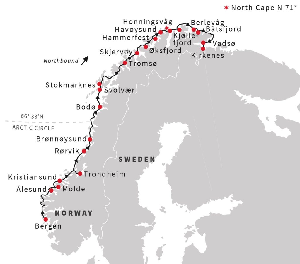 Hurtigruten Cruise Up the Coast of Norway